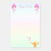 Genies & Zauberlampe auf Pastellfarben Dinge tun Post-it Klebezettel (Vorderseite)