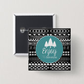 Genieße Das Abenteuer Boho Button (Vorne & Hinten)