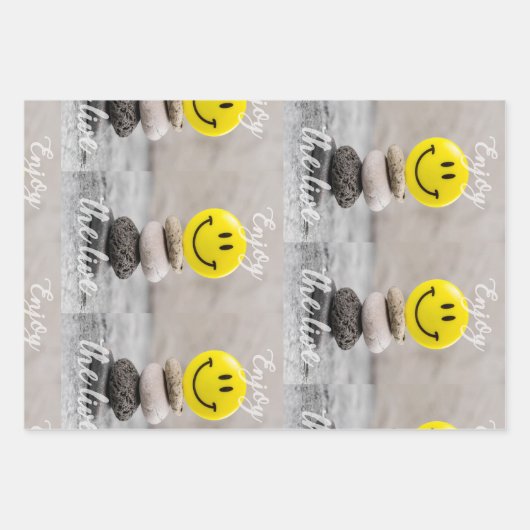 Genieße das Leben! Geschenkpapier Set (Vorderseite)