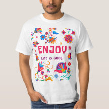 Genieße das Leben ist gut Positive Vibes Typografi