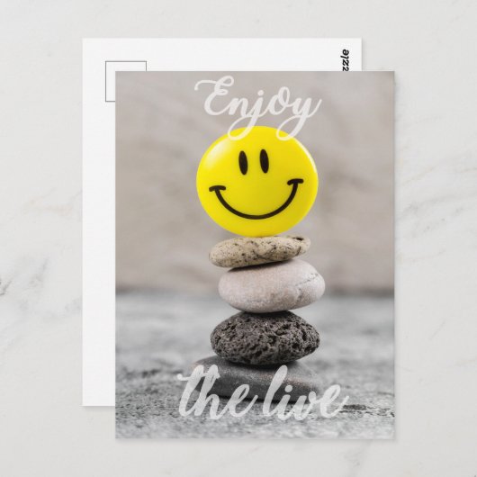 Genieße das Leben! Postkarte (Vorne/Hinten)