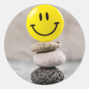 Genieße das Leben! Runder Aufkleber