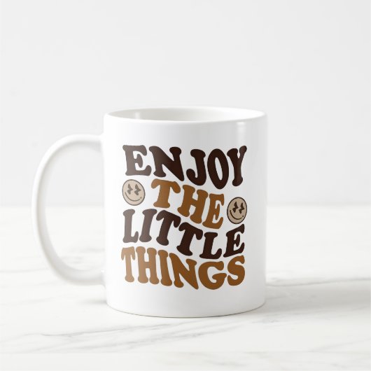 Genieße die kleinen Dinge Kaffeetasse (Links)