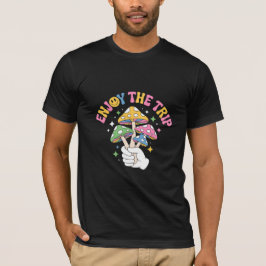 Genieße die Reise – Psychedelische Pilz Retro T-Shirt