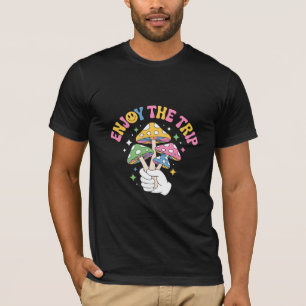 Genieße die Reise – Psychedelische Pilz Retro T-Shirt