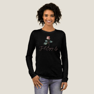 Genieße einfach das Leben, Damen-Rosenblume Tri-Blend Shirt
