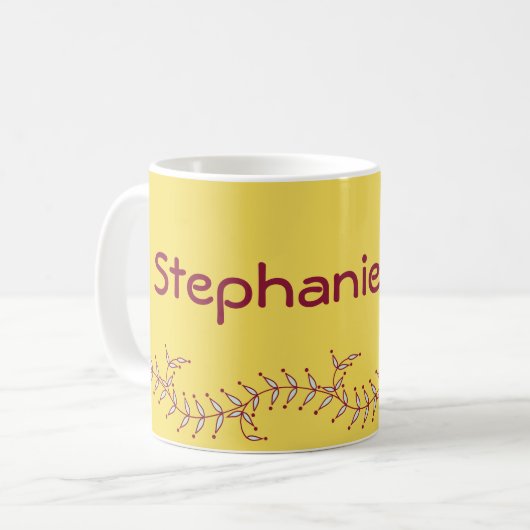 Genießen der Sonnenschein-Namen-Tasse Kaffeetasse (Vorderseite Links)