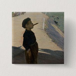 Genießen des Lebens, Volendam, Zuider Zee Button