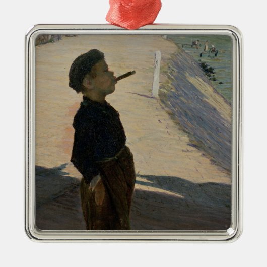 Genießen des Lebens, Volendam, Zuider Zee Ornament Aus Metall (Vorne)