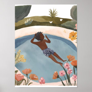 Genießen ein Schwimmbad Poster