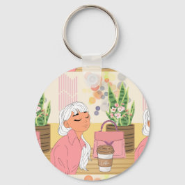 GENIESSEN KAFFEE IST SCHÖN SCHLÜSSELANHÄNGER