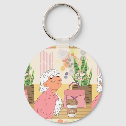 GENIESSEN KAFFEE IST SCHÖN SCHLÜSSELANHÄNGER (Vorderseite)