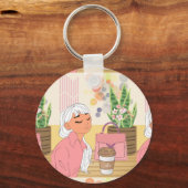 GENIESSEN KAFFEE IST SCHÖN SCHLÜSSELANHÄNGER (Vorderseite)