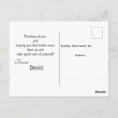 Genießen Sie bald die Farben Postkarte (Rückseite)