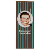 Genießen Sie billigen Wein. Geschenktüte Für Weinflaschen (Vorderseite)