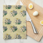 Genießen Sie Champagne mit Frenchie an Ihrer Feier Geschirrtuch (Viertel Falte)