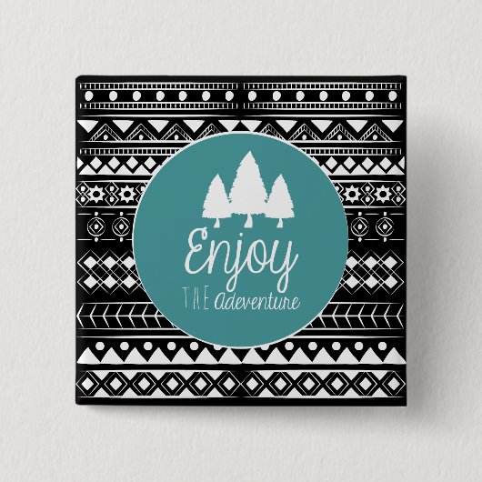 Genießen Sie das Abenteuer Boho Button (Vorderseite)