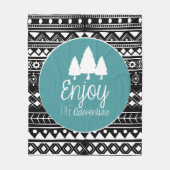 Genießen Sie das Abenteuer Boho Fleecedecke (Vorderseite)