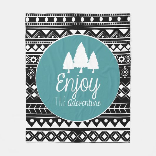 Genießen Sie das Abenteuer Boho Fleecedecke (Vorderseite)