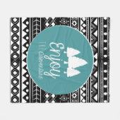 Genießen Sie das Abenteuer Boho Fleecedecke (Vorderseite (Horizontal))