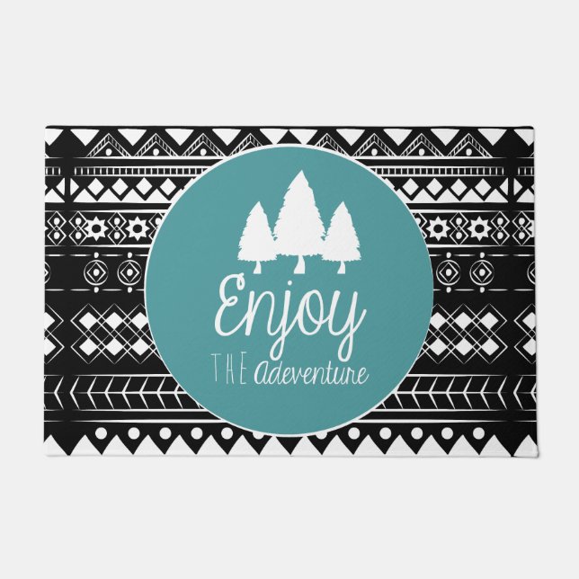 Genießen Sie das Abenteuer Boho Fußmatte (Vorderseite)