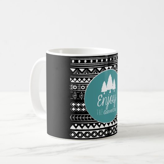 Genießen Sie das Abenteuer Boho Kaffeetasse (Vorderseite Links)