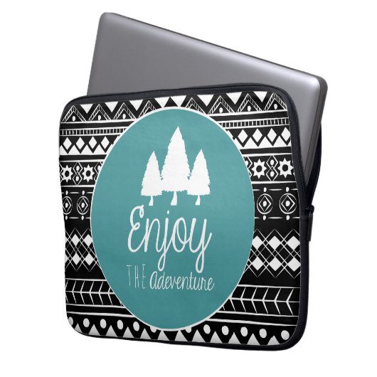 Genießen Sie das Abenteuer Boho Laptopschutzhülle (Vorderseite Links)