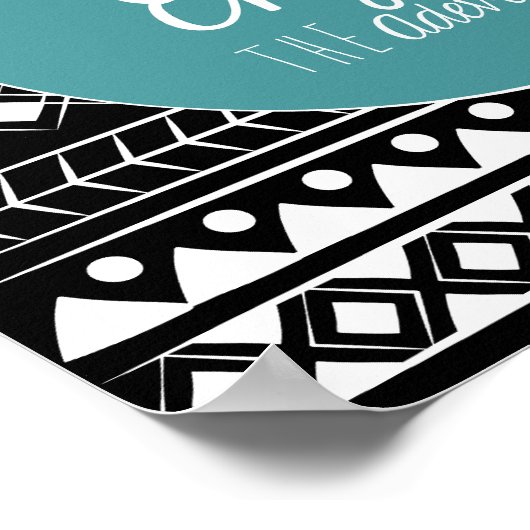 Genießen Sie das Abenteuer Boho Poster (Ecke)