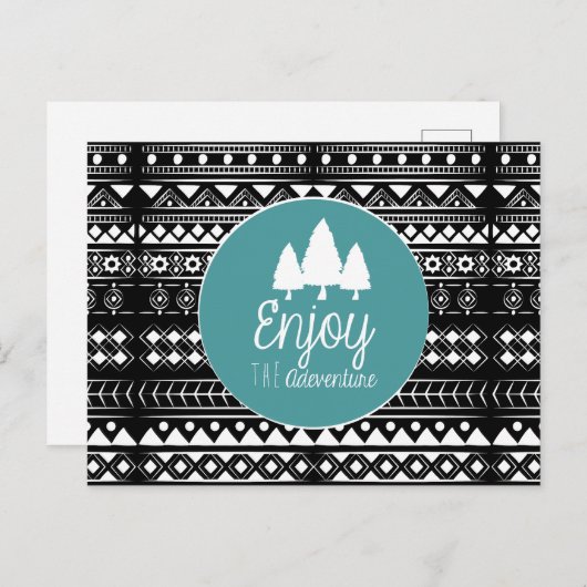 Genießen Sie das Abenteuer Boho Postkarte (Vorne/Hinten)