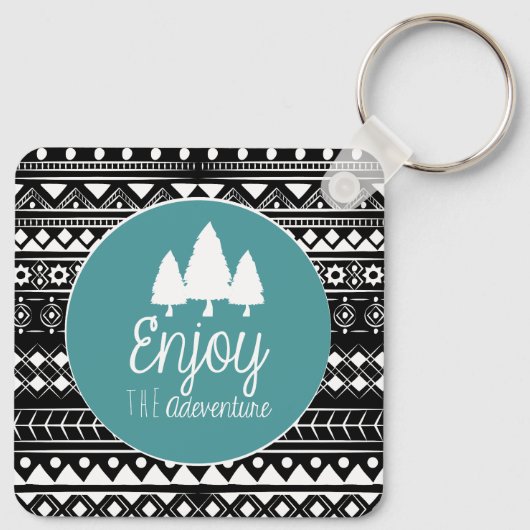 Genießen Sie das Abenteuer Boho Schlüsselanhänger (Rückseite)