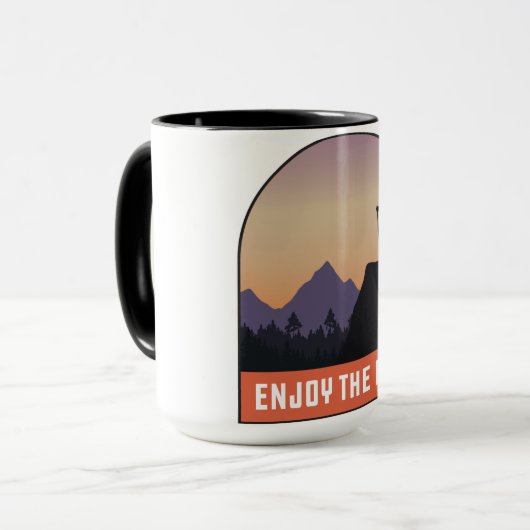 Genießen Sie das Coole Wandergeschenk für Wanderer Tasse (Vorderseite Links)