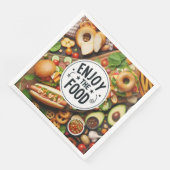 Genießen Sie das Essen mit Speisen Serviette (Ecke)