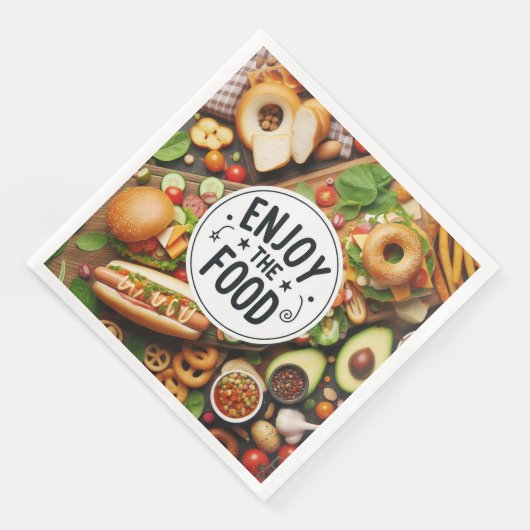 Genießen Sie das Essen mit Speisen Serviette (Ecke)