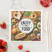 Genießen Sie das Essen mit Speisen Serviette (Beispiel)