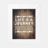 Genießen Sie das Fahrt pensionierte Zitat Fleecedecke (Vorderseite)