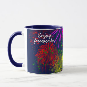 Genießen Sie das Feuerwerk lustig und individuell  Tasse