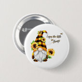 Genießen Sie das Kleine Ding Sonnenblumen-Genom Button (Vorne & Hinten)