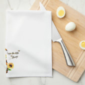 Genießen Sie das Kleine Ding Sonnenblumen-Genom Geschirrtuch (Viertel Falte)