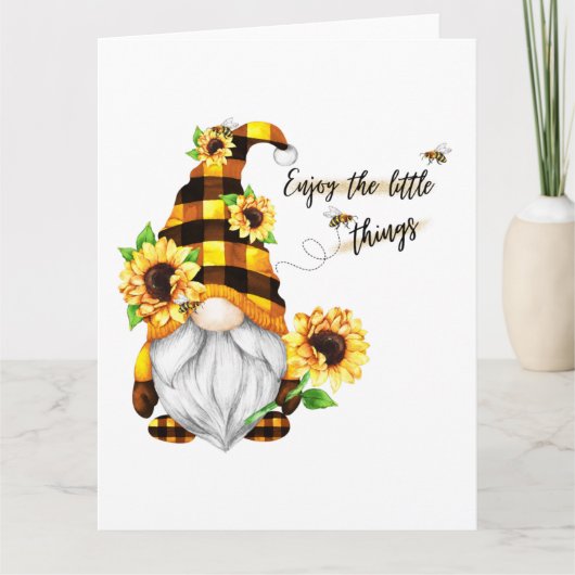 Genießen Sie das Kleine Ding Sonnenblumen-Genom Karte (Vorderseite)