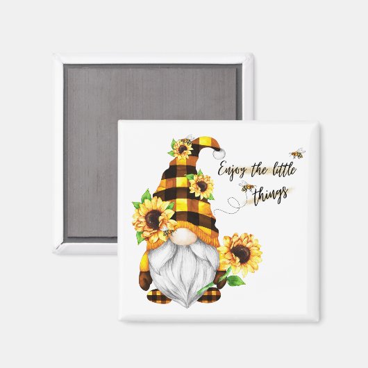 Genießen Sie das Kleine Ding Sonnenblumen-Genom Magnet (Vorderseite/Rückseite)