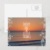Genießen Sie das kleine Ding Sunset Zitat Postkarte (Vorne/Hinten)