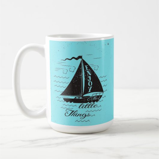 Genießen Sie das Kleinigkeits-Plakat Kaffeetasse (Links)