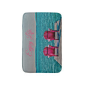 Genießen Sie das Leben an den Hütte rustikalen Badematte (Vorderseite Vertikal)