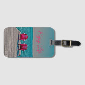 Genießen Sie das Leben an den Hütte rustikalen Gepäckanhänger (Vorderseite (Horizontal))