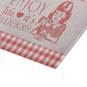 Genießen Sie das Leben, das es köstlicher roter Schneidebrett (Ecke)