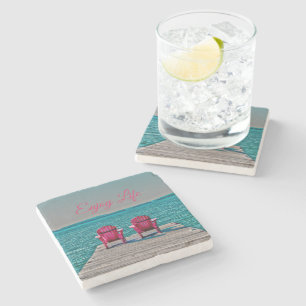 Genießen Sie das Leben in der Hütte Rustikale Adir Steinuntersetzer