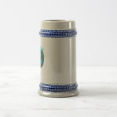 Genießen Sie das Leben Kawaii schöne Flamingo blau Bierglas (Mittel)