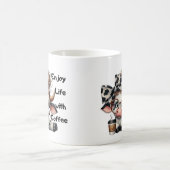 Genießen Sie das Leben mit Coffee Niedlich Coffee  Kaffeetasse (Mittel)