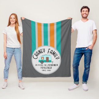 Genießen Sie das Leben zusammen Retro Camper Fleecedecke