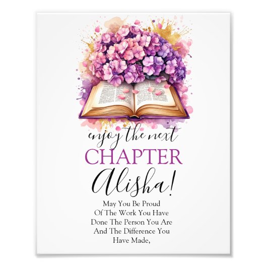 Genießen Sie das nächste Kapitel Buchretirement-Ze Fotodruck (Vorne)